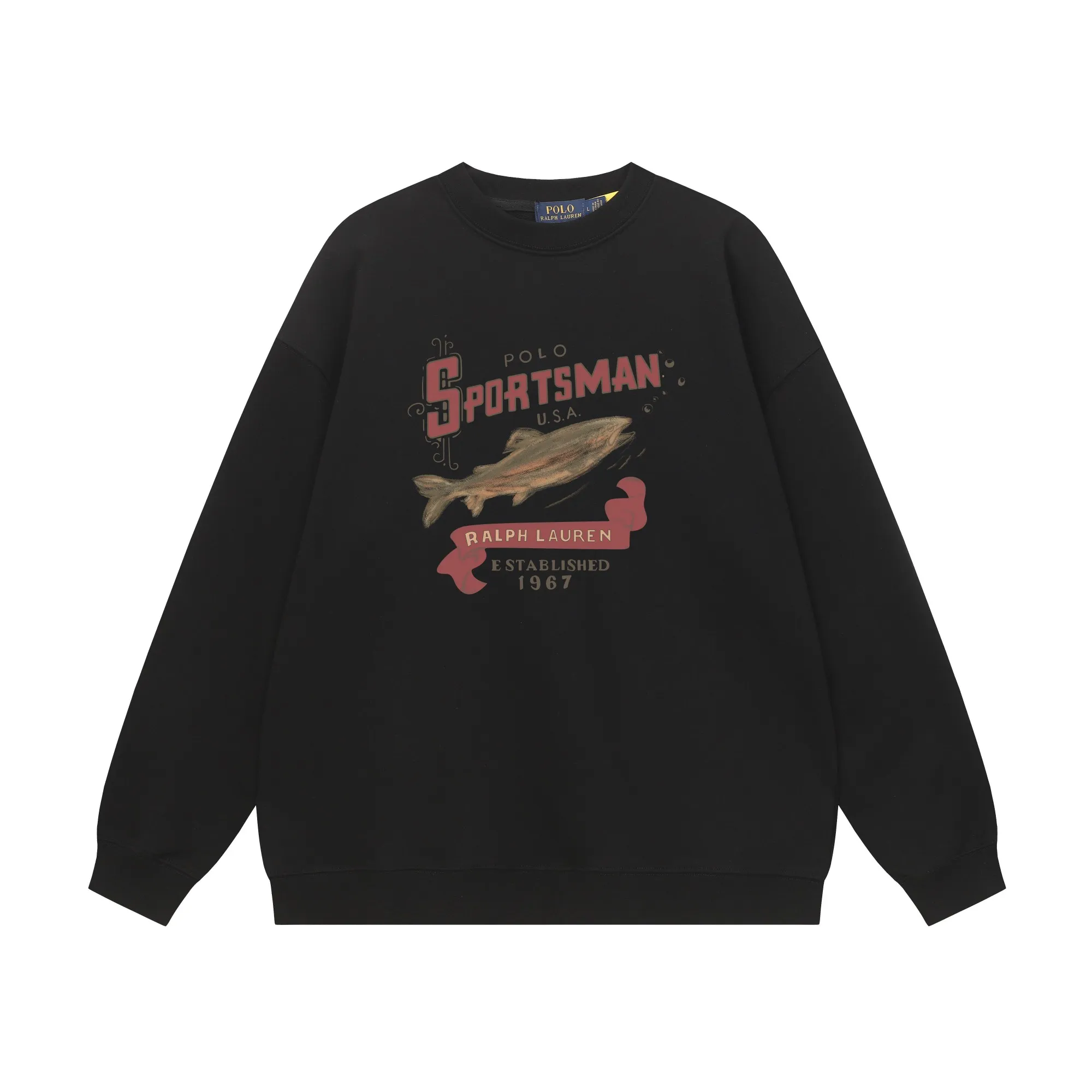 P200 Long-term stock] RalphLauren/Ralph Lauren 2025 autumn and winter new bear letter print 420g heavy large terry sweatshirt Ralph Lauren's age-reducing item, the coat fabric is made of 85% cotton ➕15% polyester, which not only retains the softness, comfort and breathability of cotton, but also adds the wear resistance and wrinkle resistance of polyester fiber, making the clothes more durable and easy to care for. Even in slightly cooler weather, you won't feel stuffy when wearing it. This kind of fabric has a natural crisp feel and is not easy to pill or deform. The bear on the chest is printed with English letters. It is full of color, full of three-dimensionality, and lifelike, adding a bit of liveliness and interest to the whole sweatshirt. There is no pressure to dress, regardless of age or gender. Complete accessories! Color: black, white, navy blue, light floral gray Size: M-L-XL-XXL